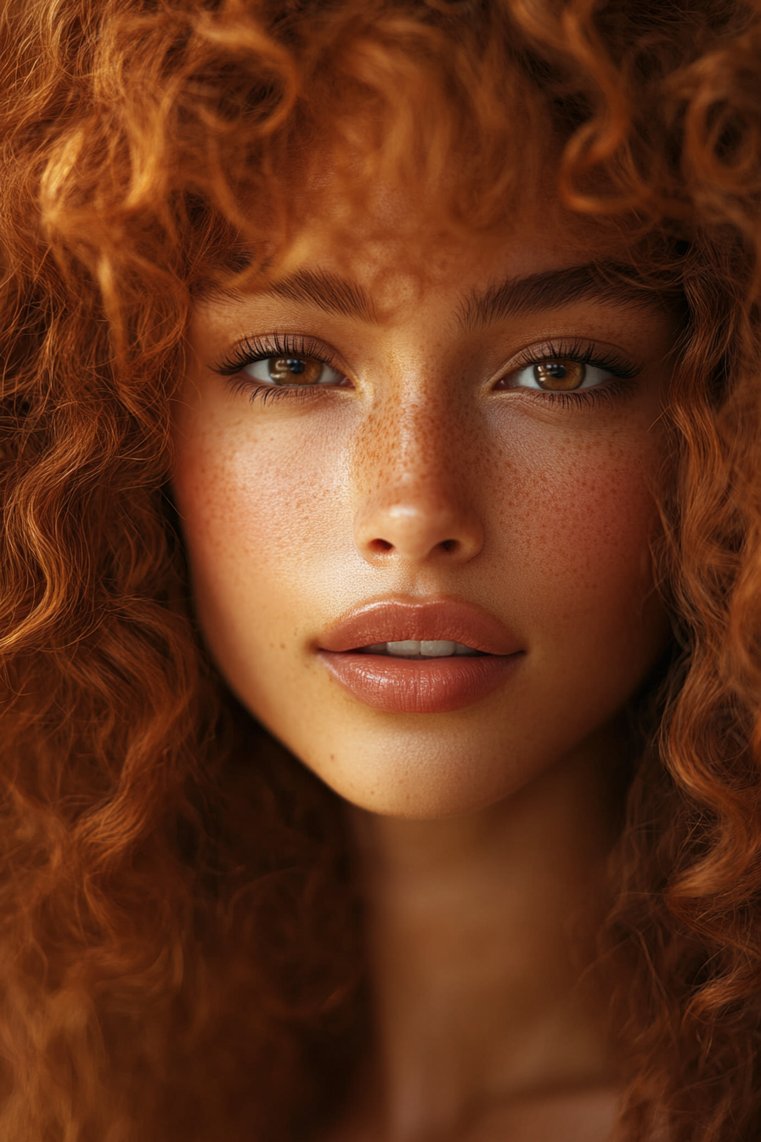 Caramel Highlights on Curly Hair