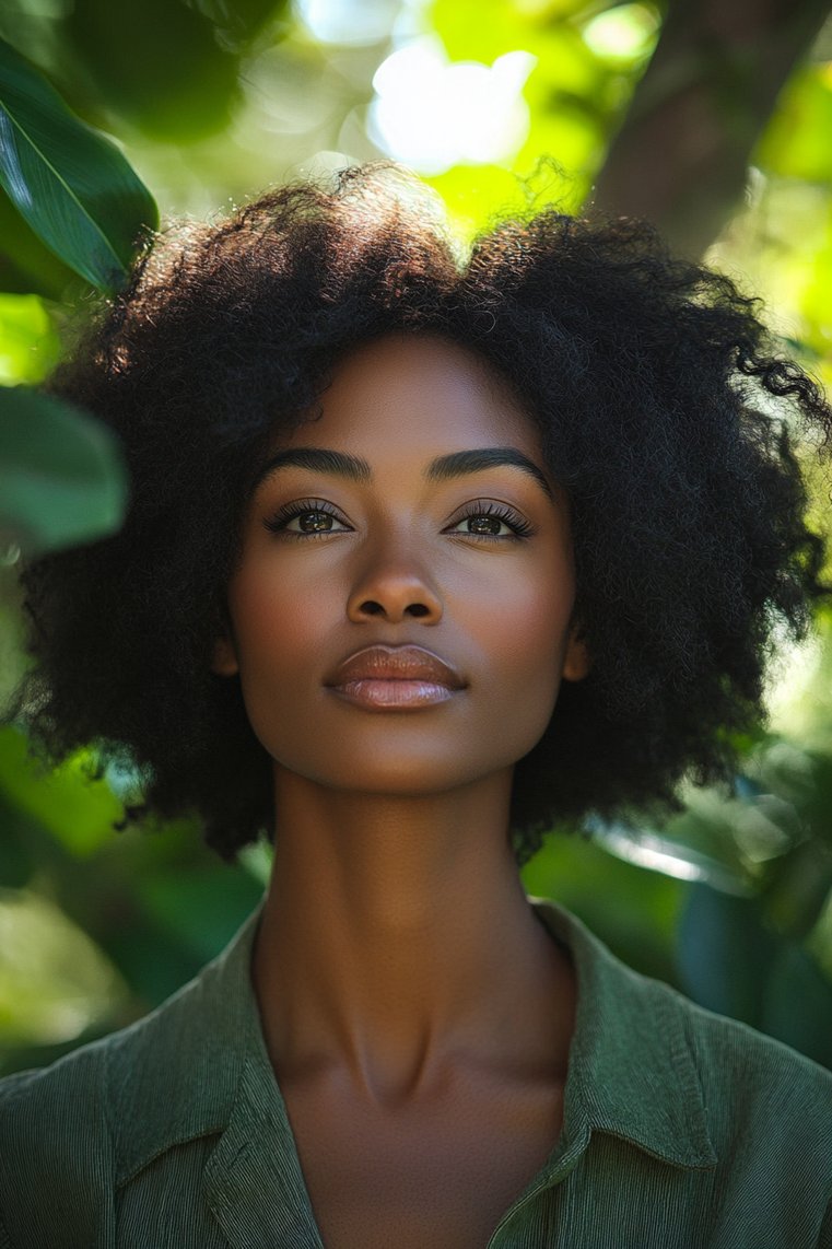 Caramel Highlights on Natural Texture