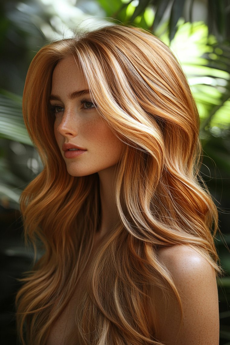 Caramel Streaks on a Long Lob