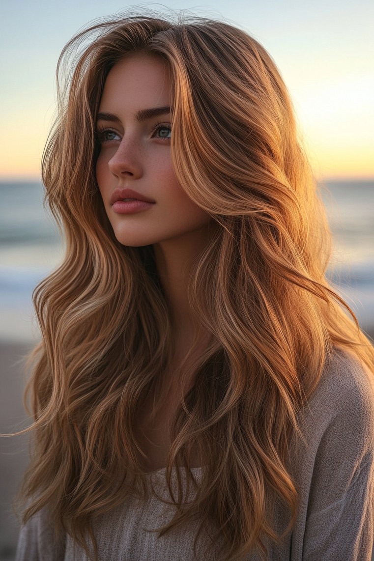 Casual Beach Waves With Highlights