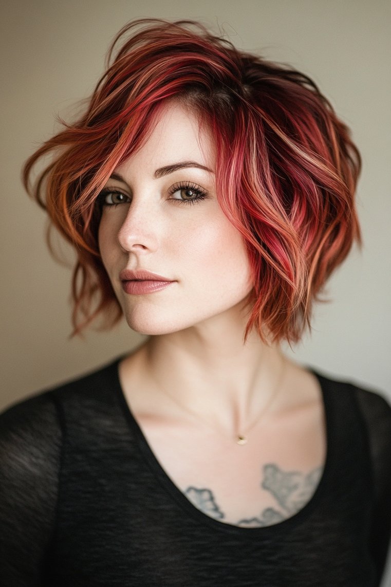 Cherry Red Balayage