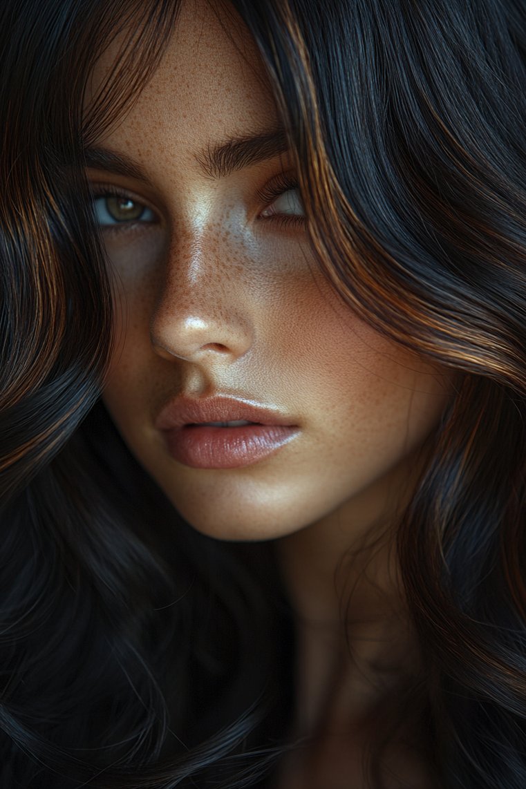 Chestnut Highlights for a Warm Undertone