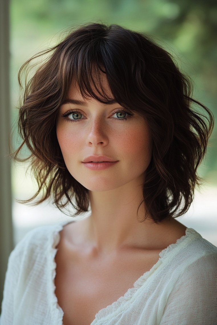 Chic Butterfly Cut for Round Faces