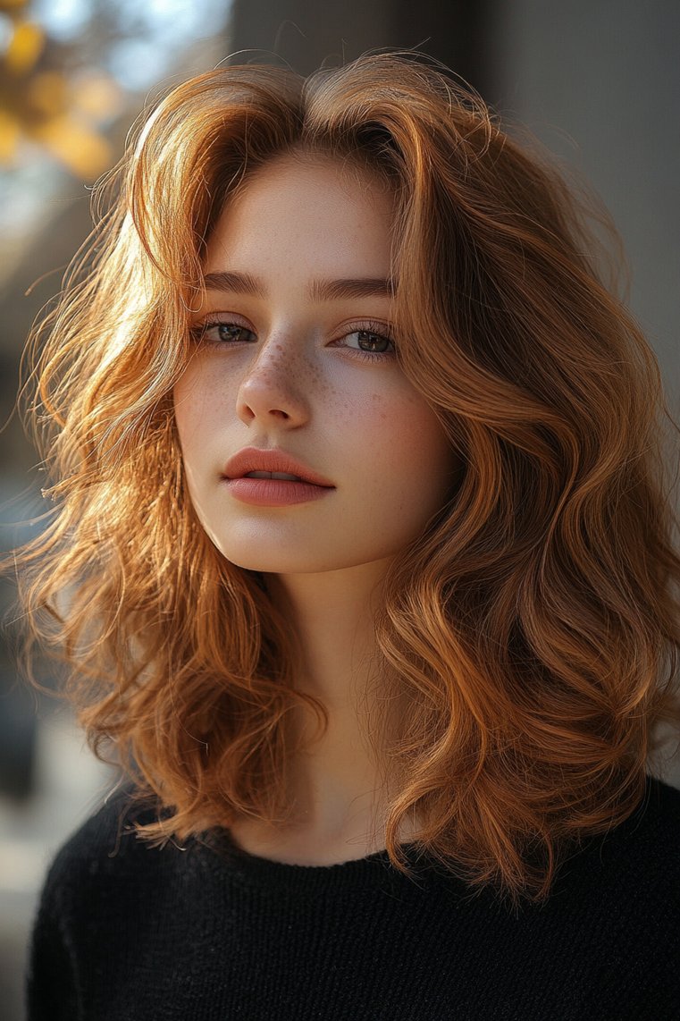 Chic Curly Lob With Texturizing