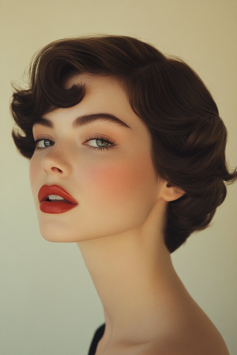 Chic Finger Waves for Short Hair
