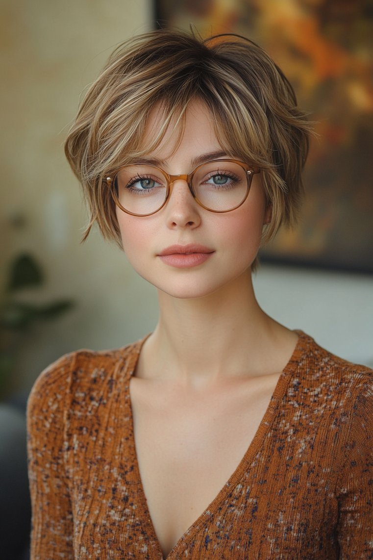 Chic Pixie Cut With Curtain Bangs