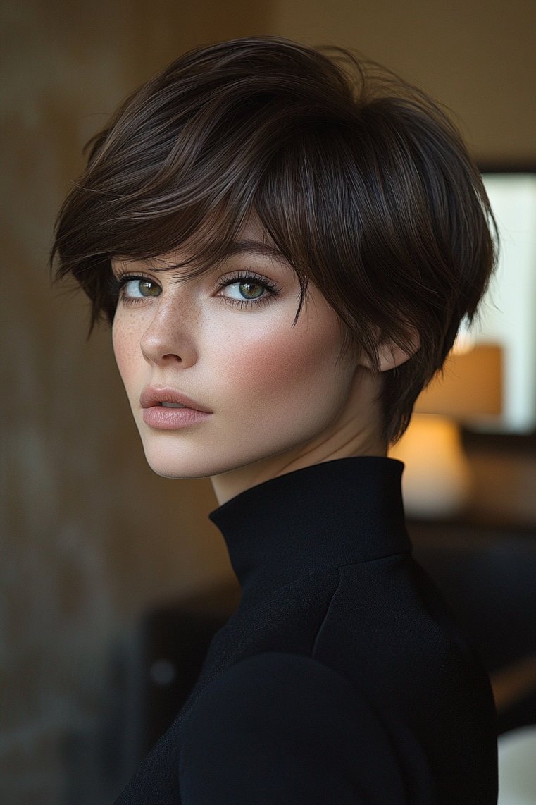 Chic Pixie With Angled Bangs