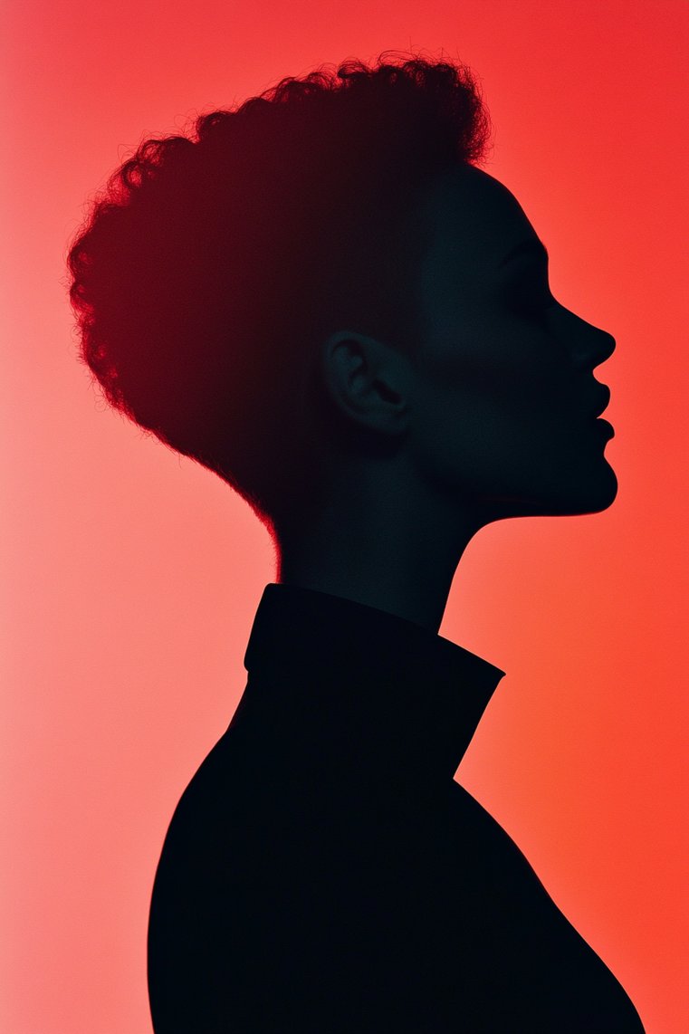 Chic Red Tapered Cut