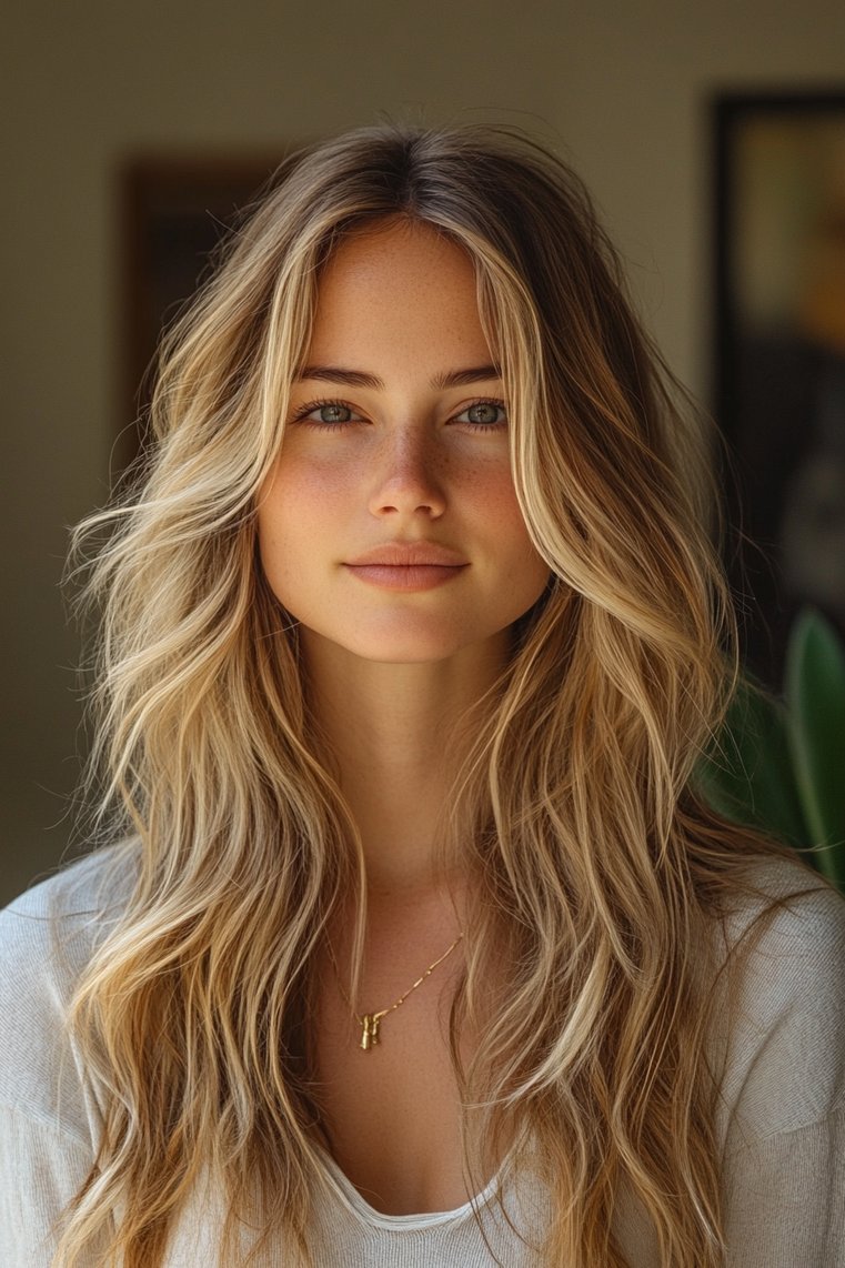 Chic Shag With Tousled Texture