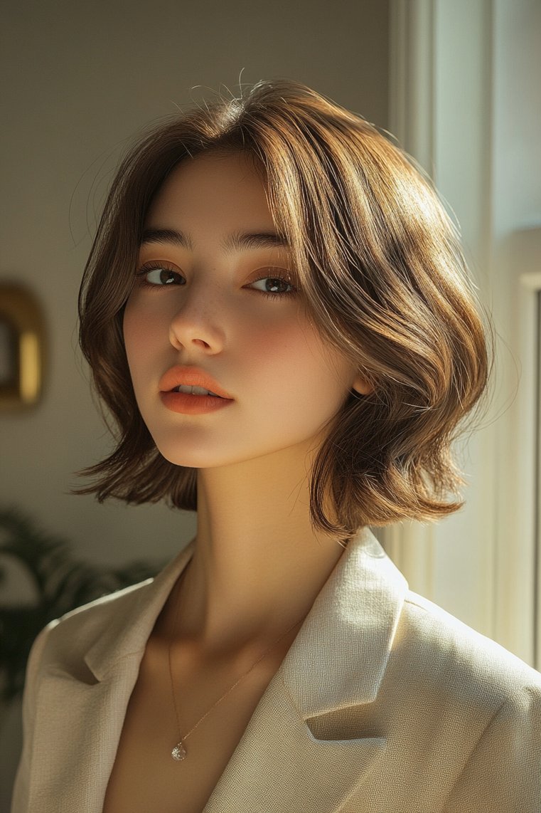 Chin-Length Hair With Balayage