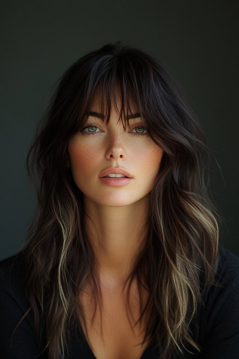 Choppy Bangs With Long Layers