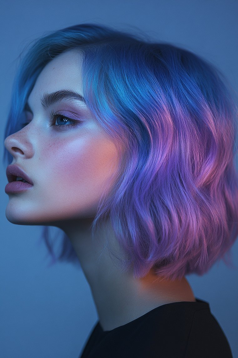 Choppy Bob With Ombre
