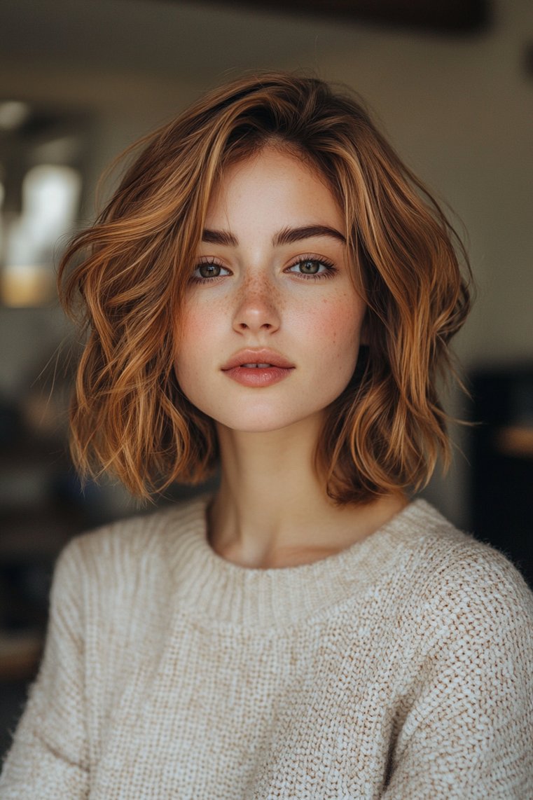 Choppy Bob With Waves