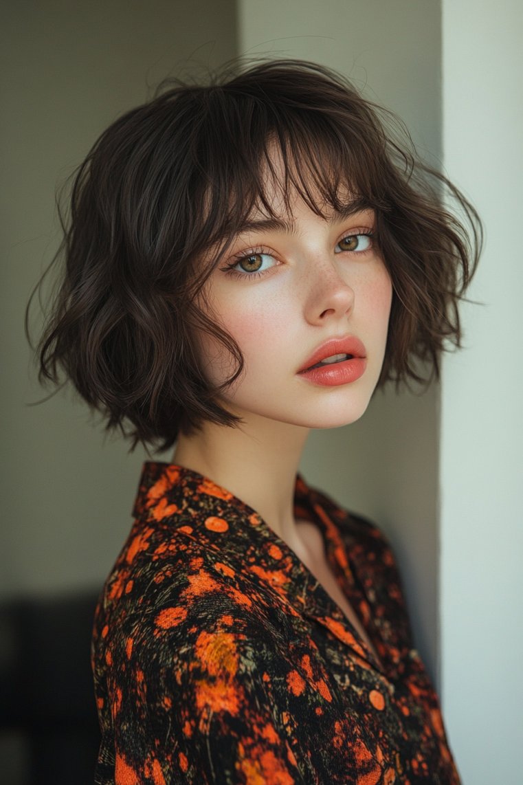 Choppy Hair With Curtain Bangs