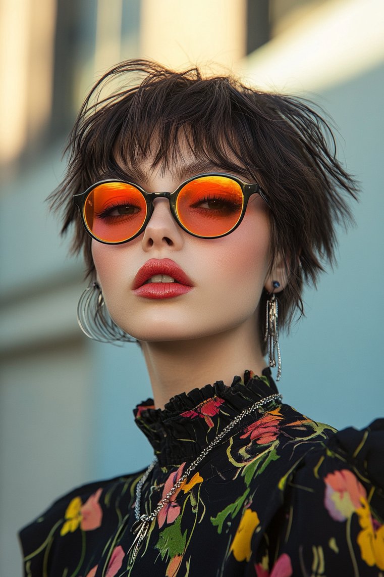 Choppy Pixie With Color Tips