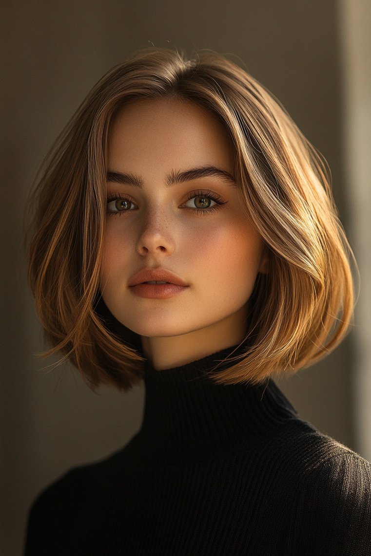 Classic Bob With Blonde Highlights