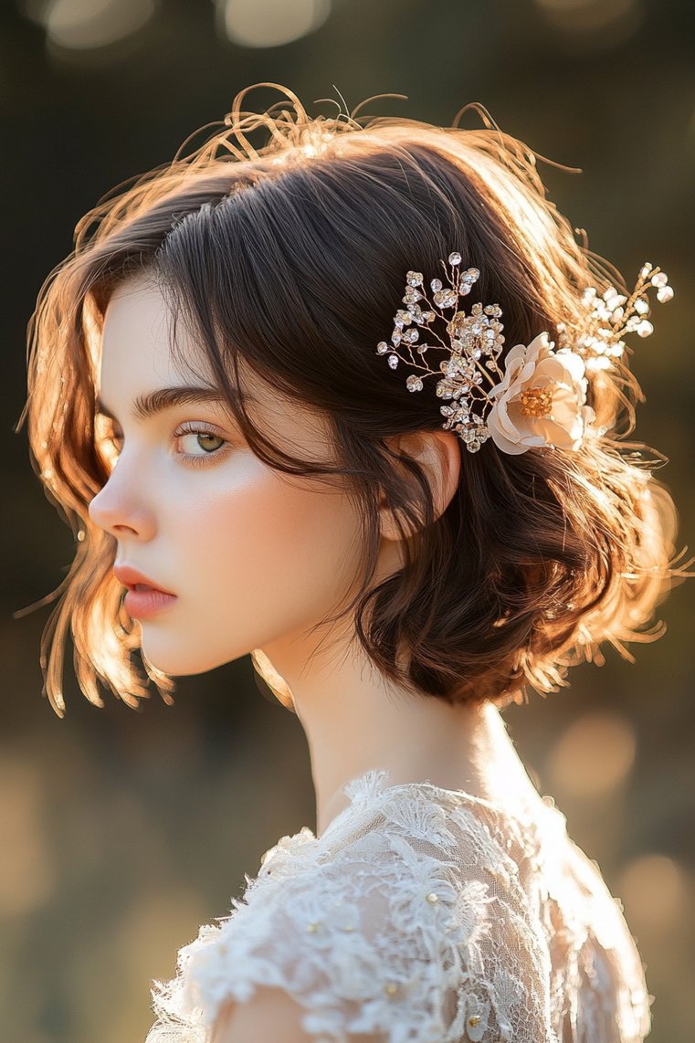 Classic Bob With Hair Accessories