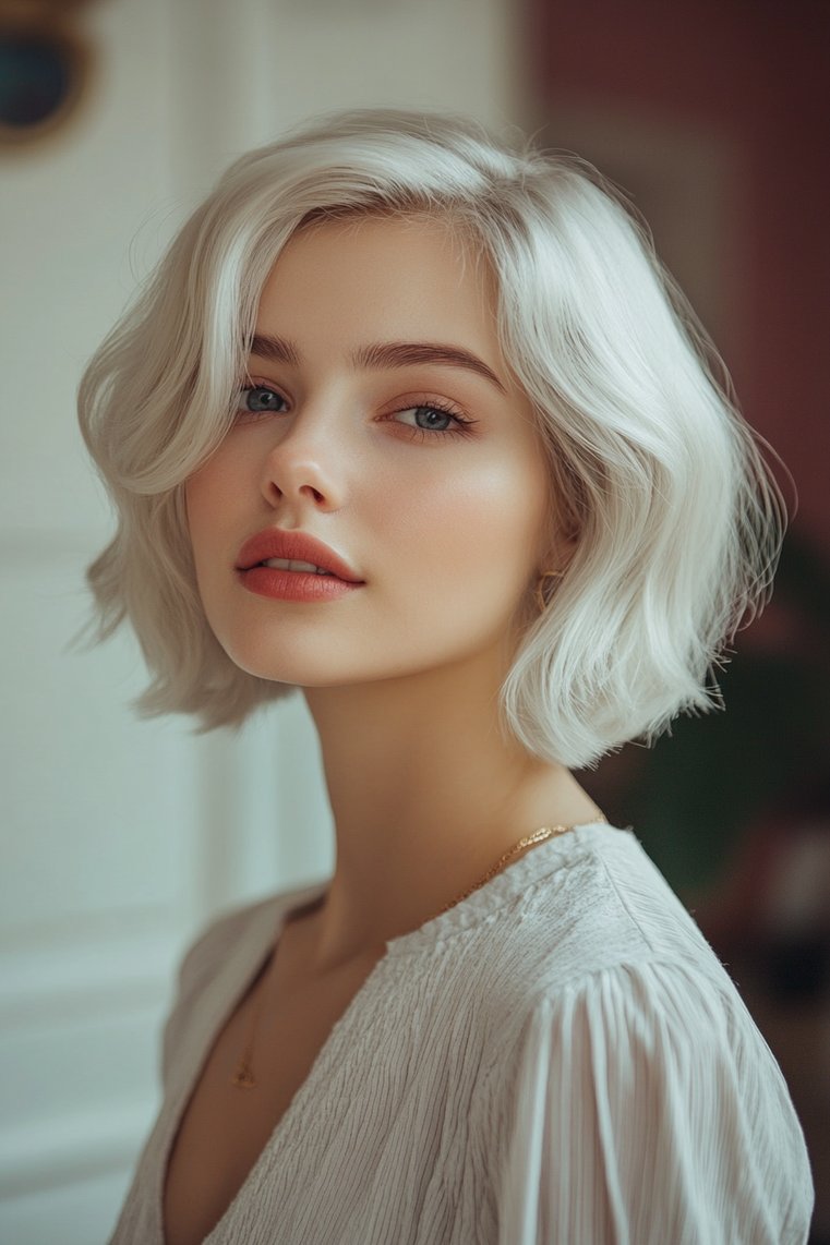 Classic Bob With Subtle Waves