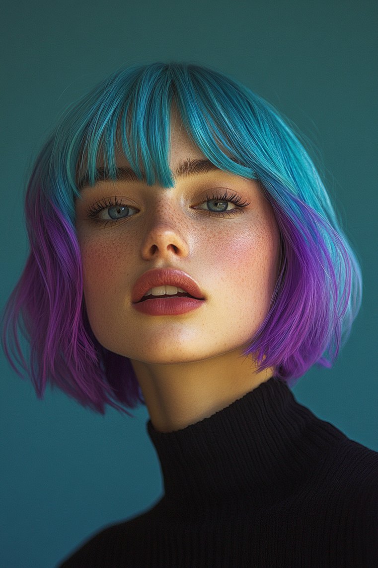 Colored Bowl Cut
