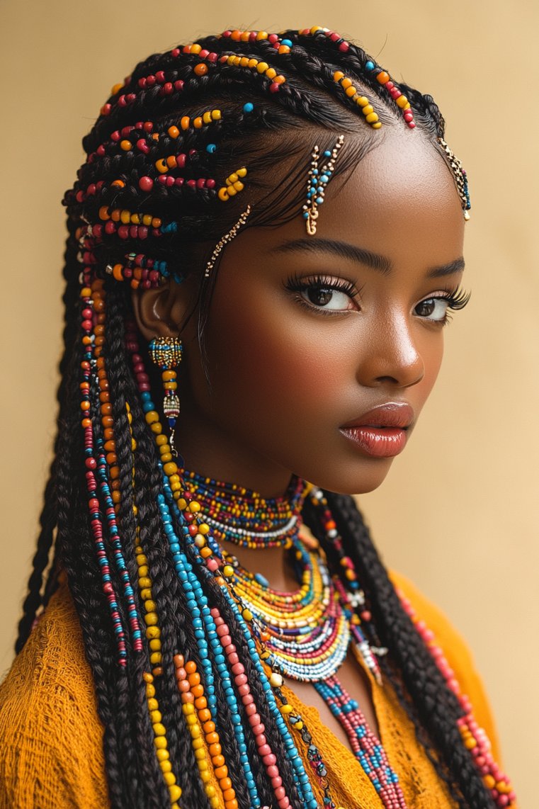 Colorful Fulani Braids