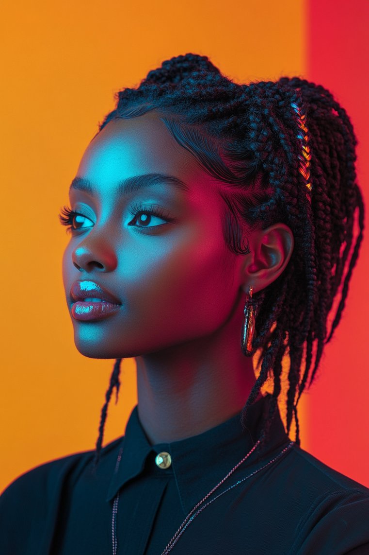 Cornrow Braids With Dreadlock Ends