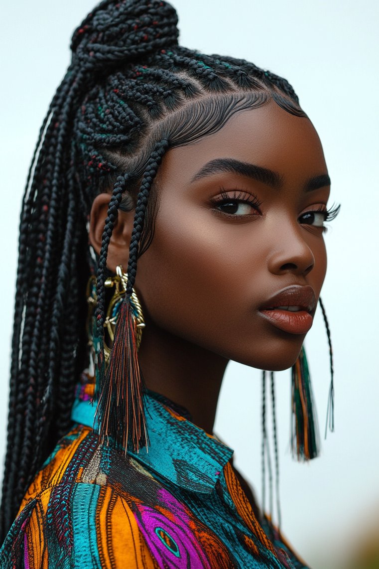 Cornrow Braids With Fringe