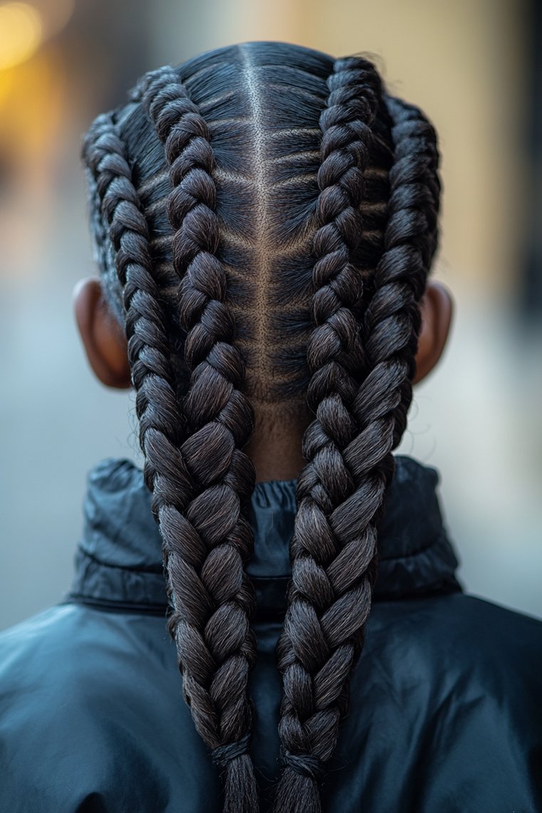 Cornrow Braids With a Fade