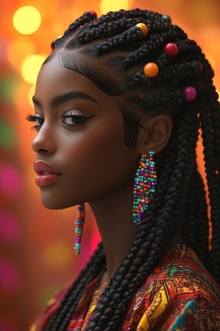 Criss-Cross Cornrow Design