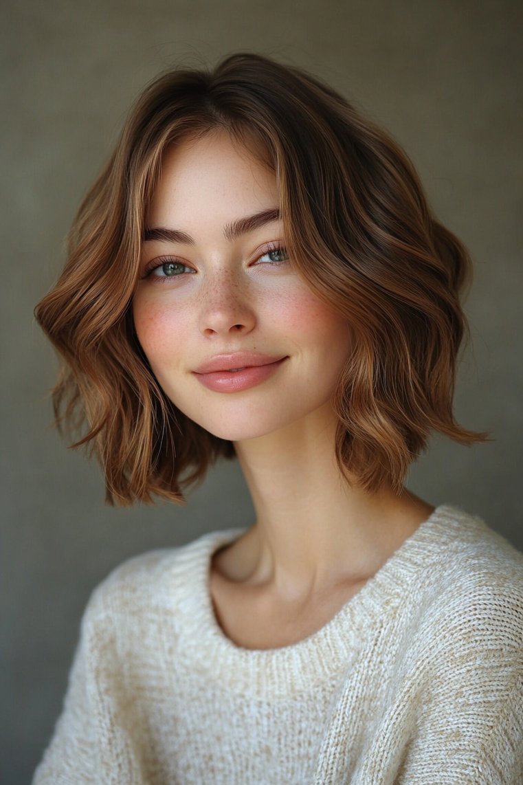 Cropped Bob With Waves