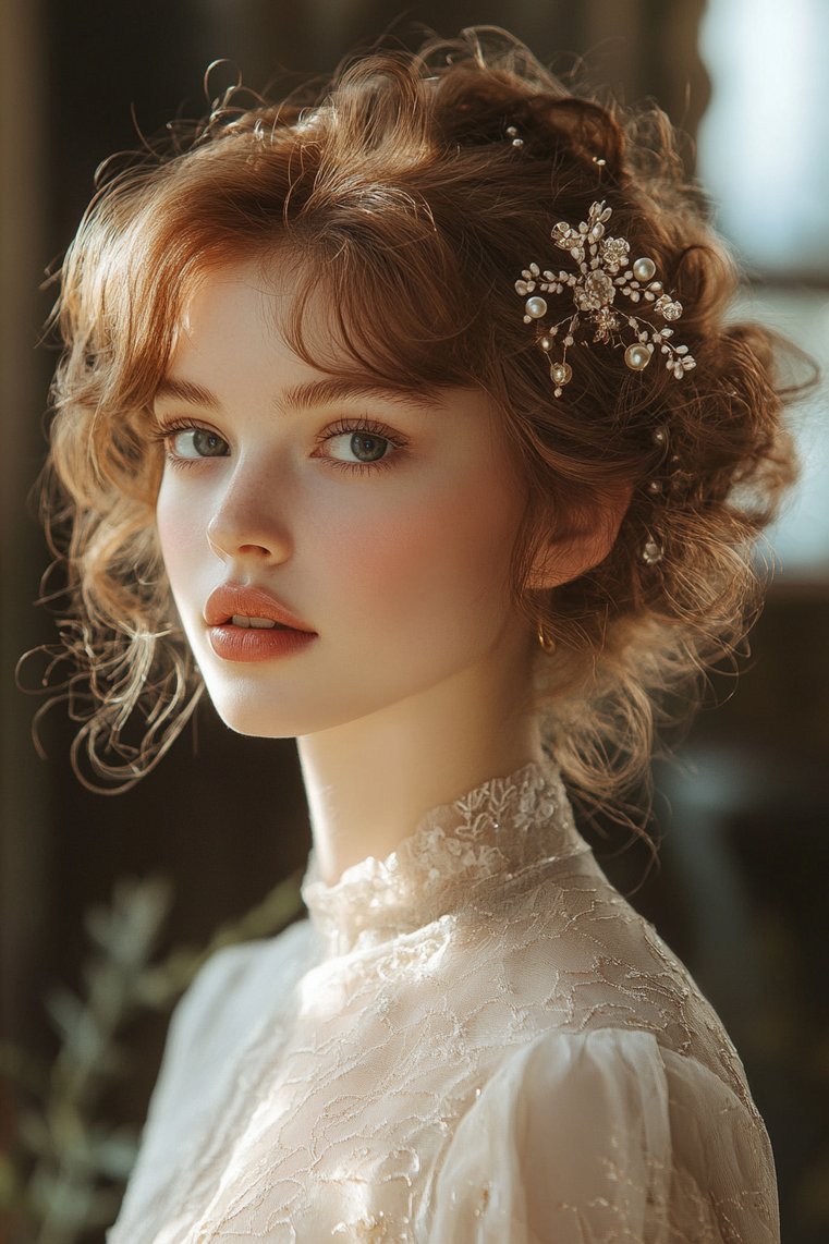 Curled Pixie With Volume