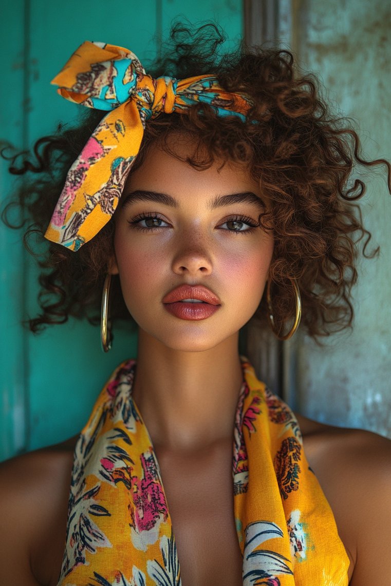 Curly Bob With a Headband
