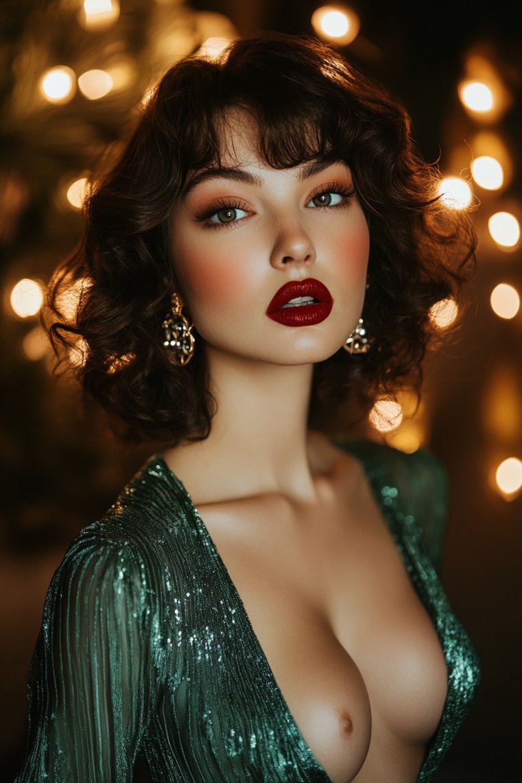 Curly Bob With a Retro Vibe