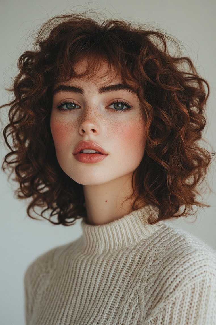 Curly Brown Crop