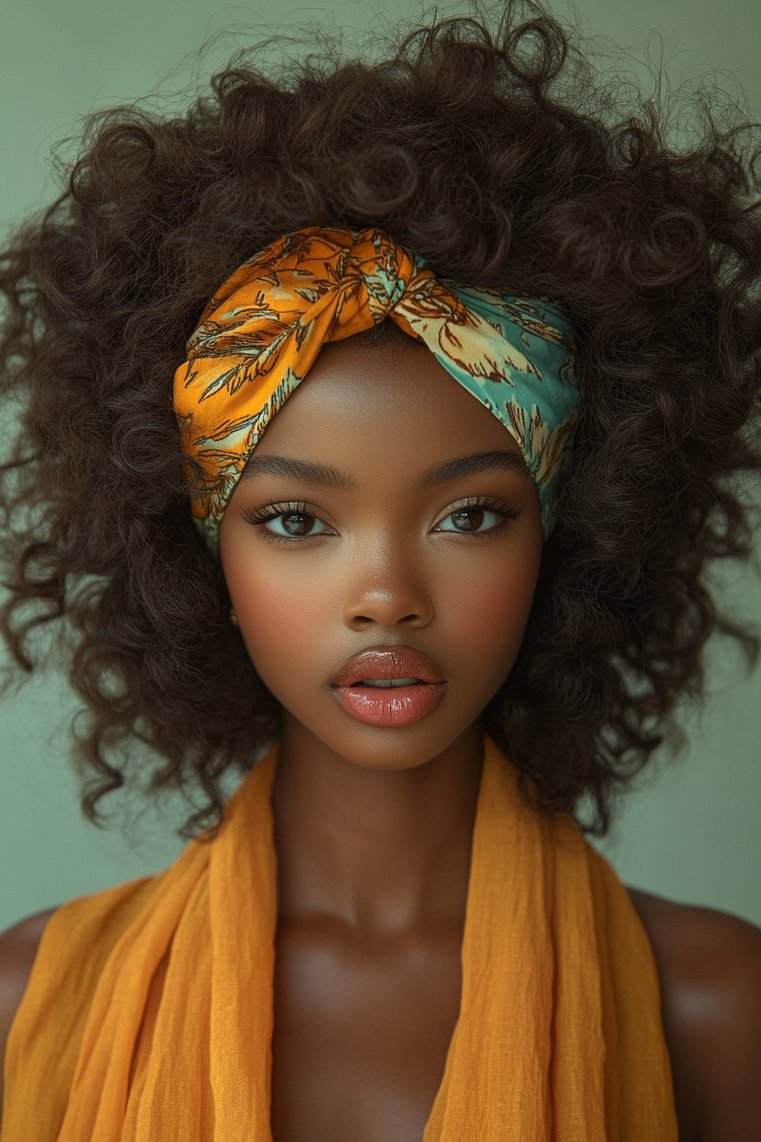 Curly Hair With Headband