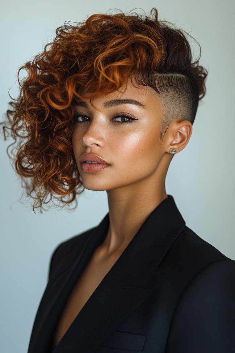 Curly Hair With Undercut