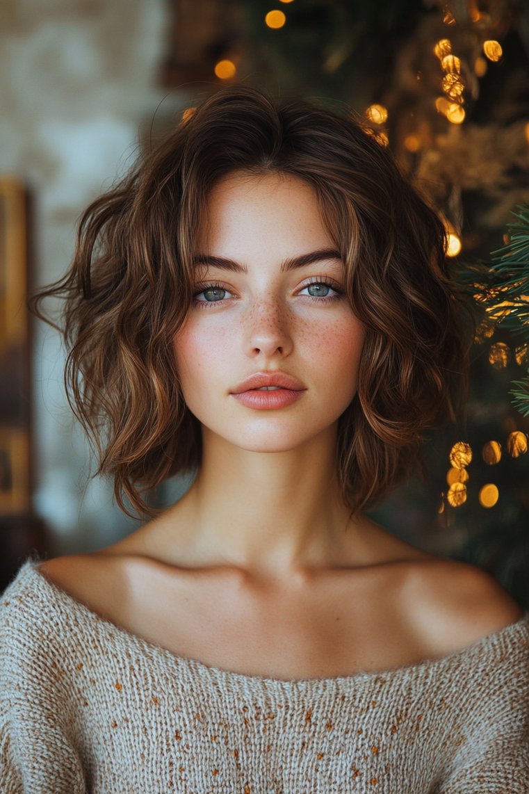 Curly Hair With a Halo Braid