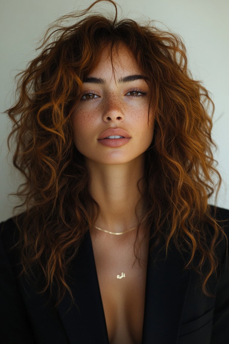 Curly Hair With a Middle Part