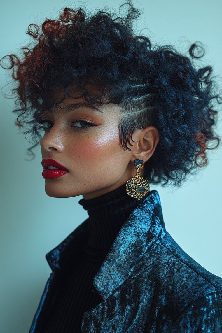 Curly Mohawk With Undercut
