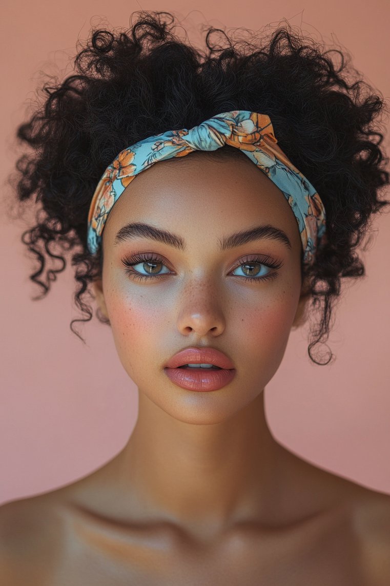 Curly Pin-Up Style