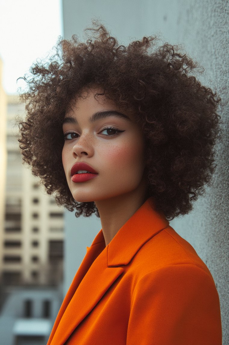 Curly Pixie With Undercut