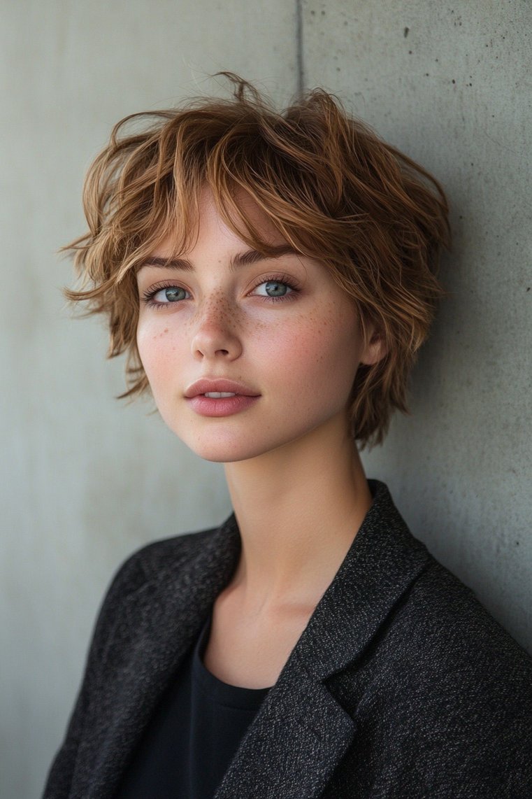 Curly Shag Cut