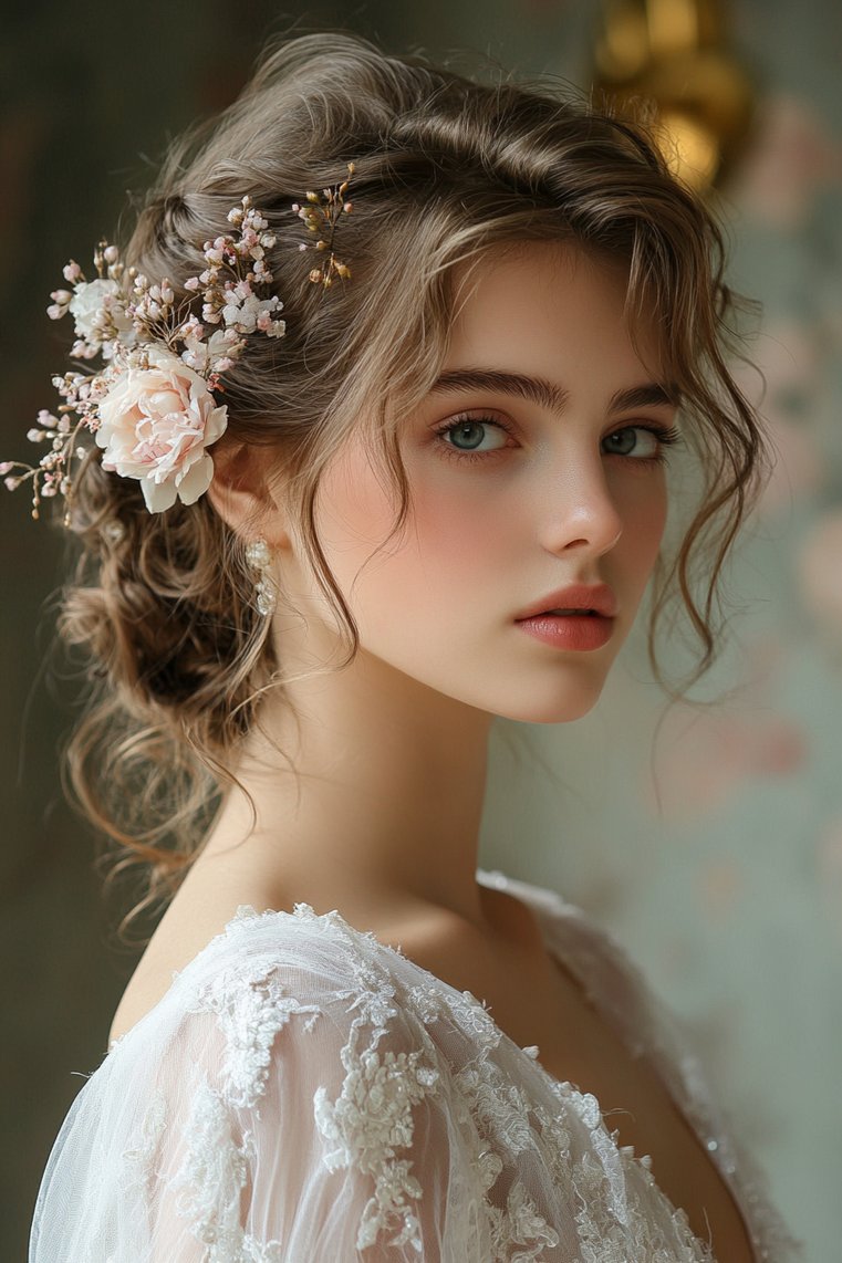 Curly Updo With Hairpiece