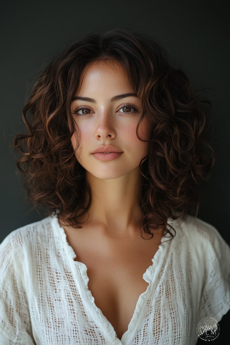 Curly Wedge Style