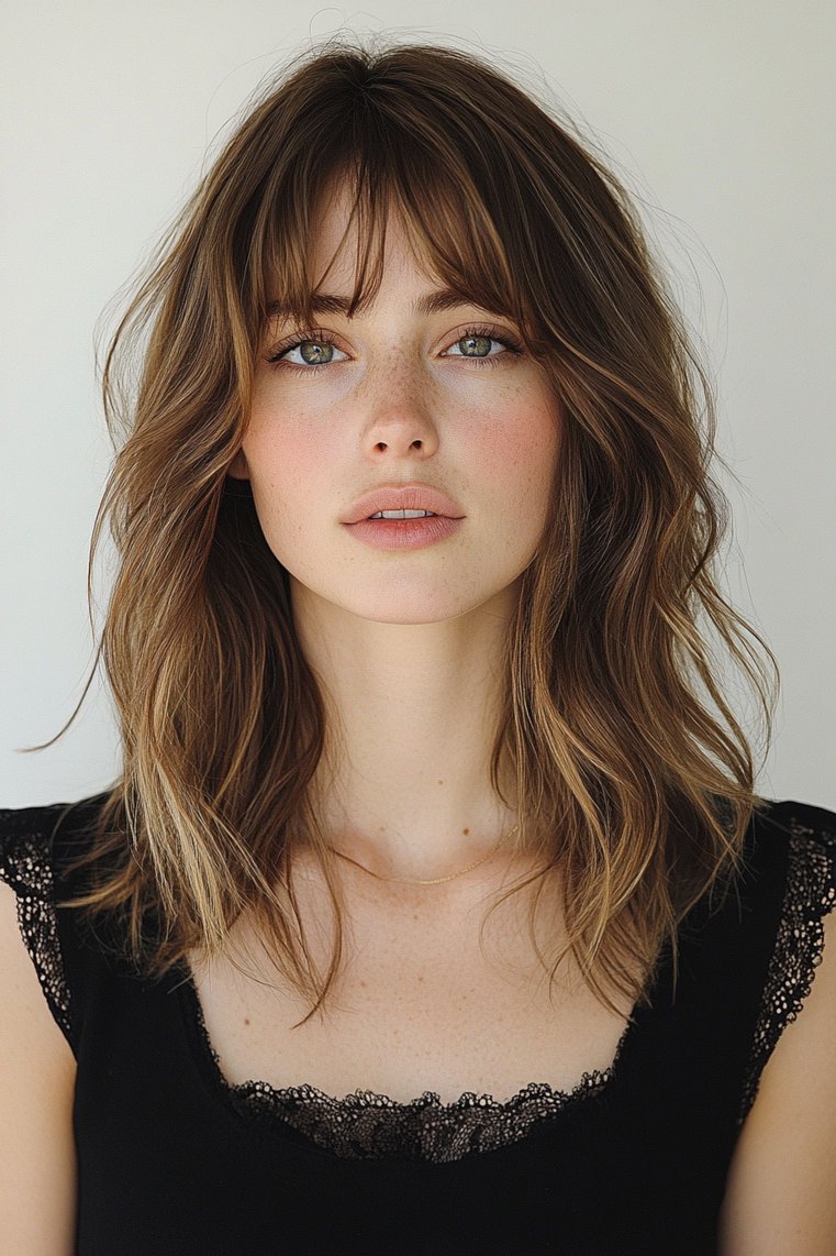 Curtain Bangs With Lob