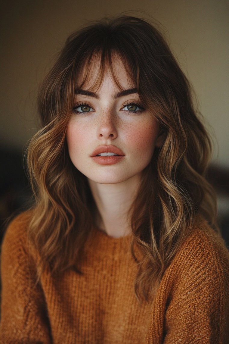 Curtain Bangs With Medium Hair