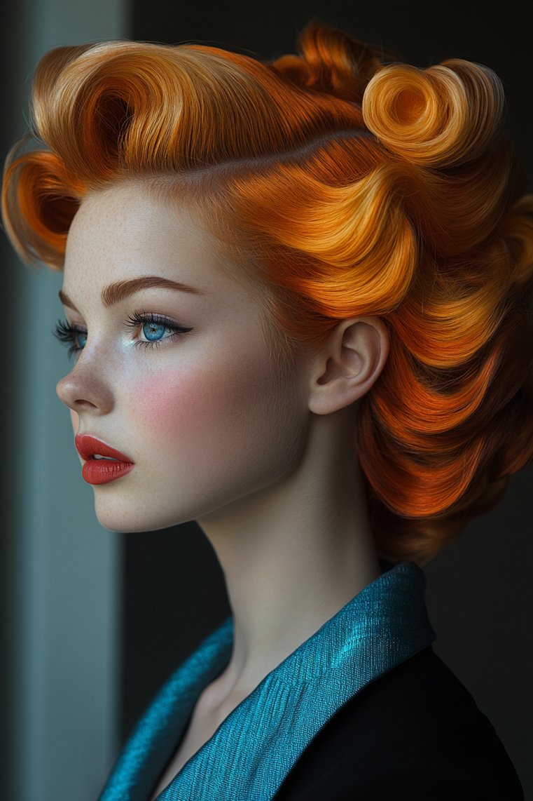 Daring Finger Waves With Bright Colors