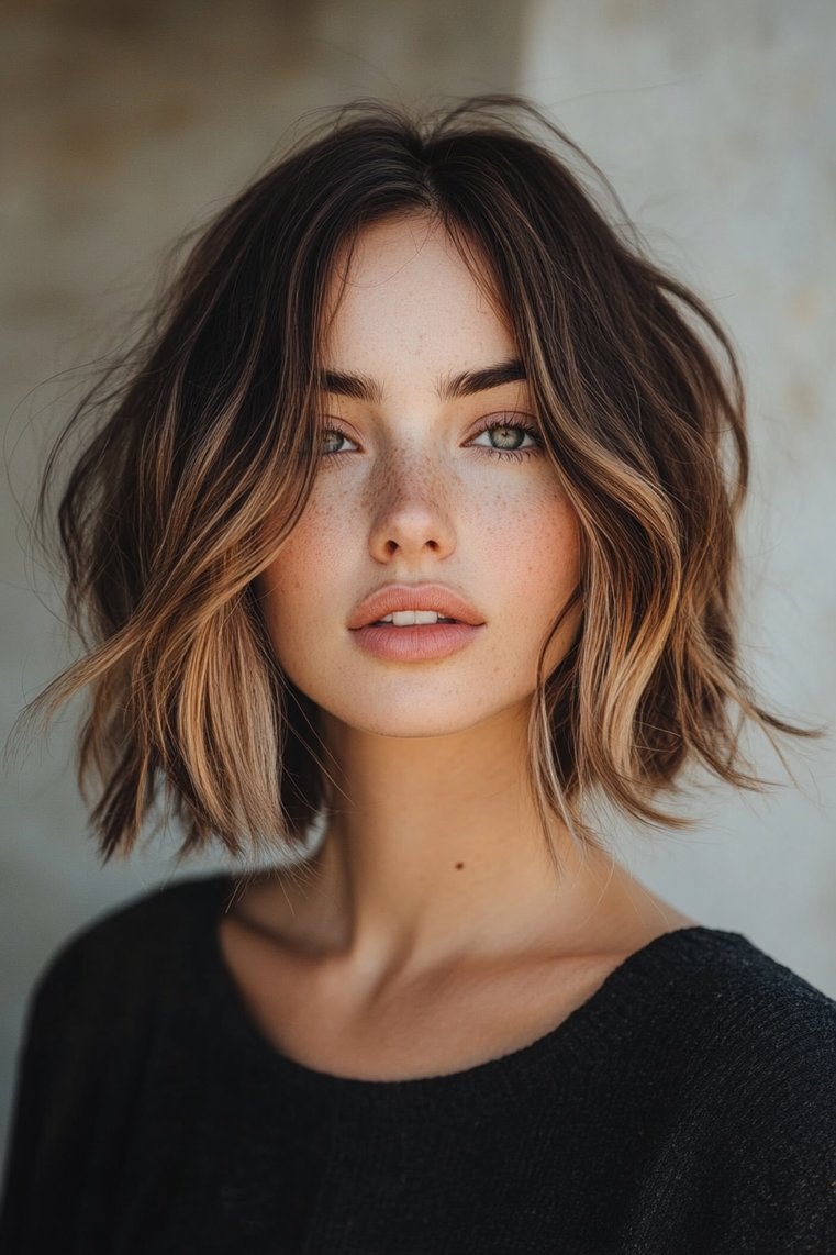 Dark Brown to Blush Ombre