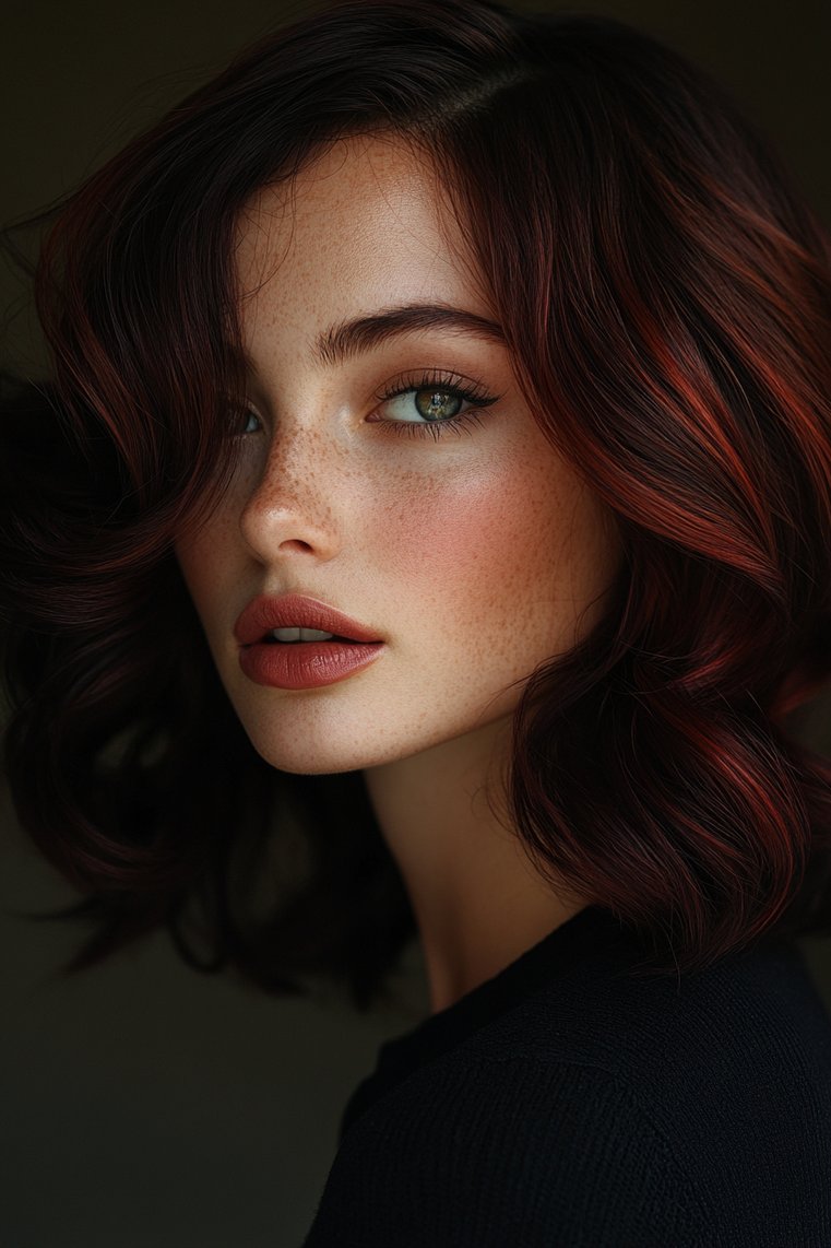Dark Brunette With Red Undertones