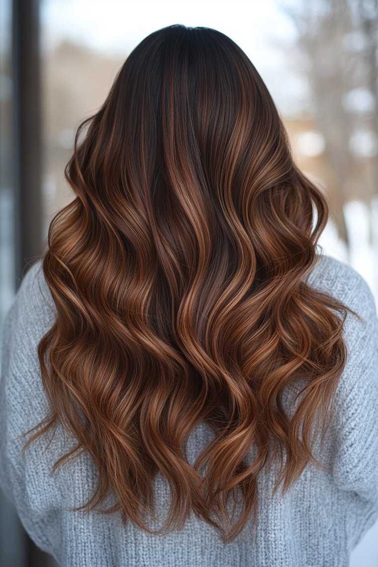 Deep Mahogany Balayage