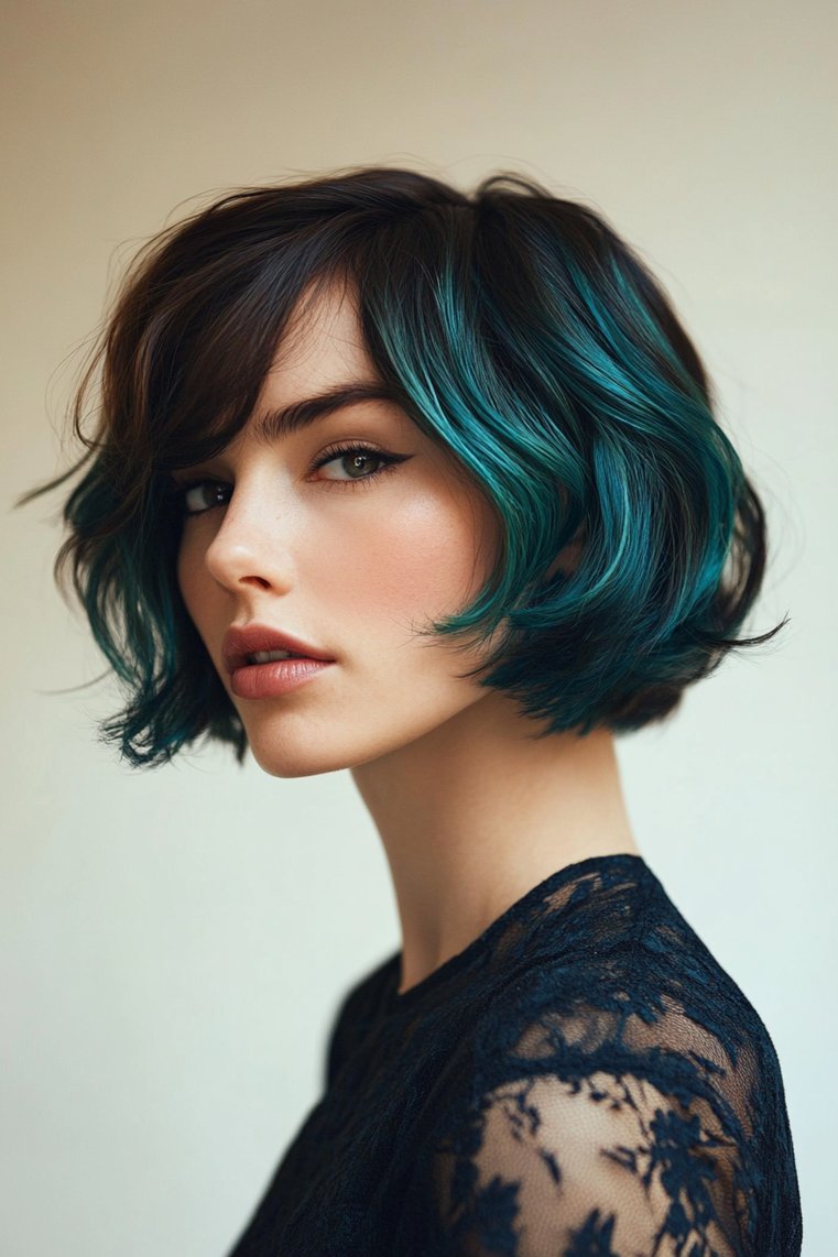 Deep Teal Highlights